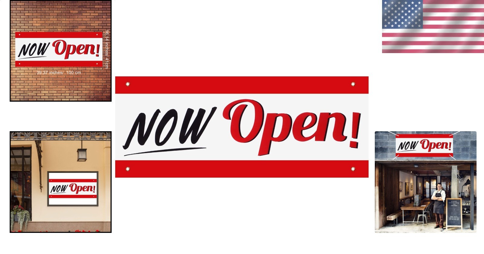 Vibrant Waterproof Polyester Business Entrance Advertisement