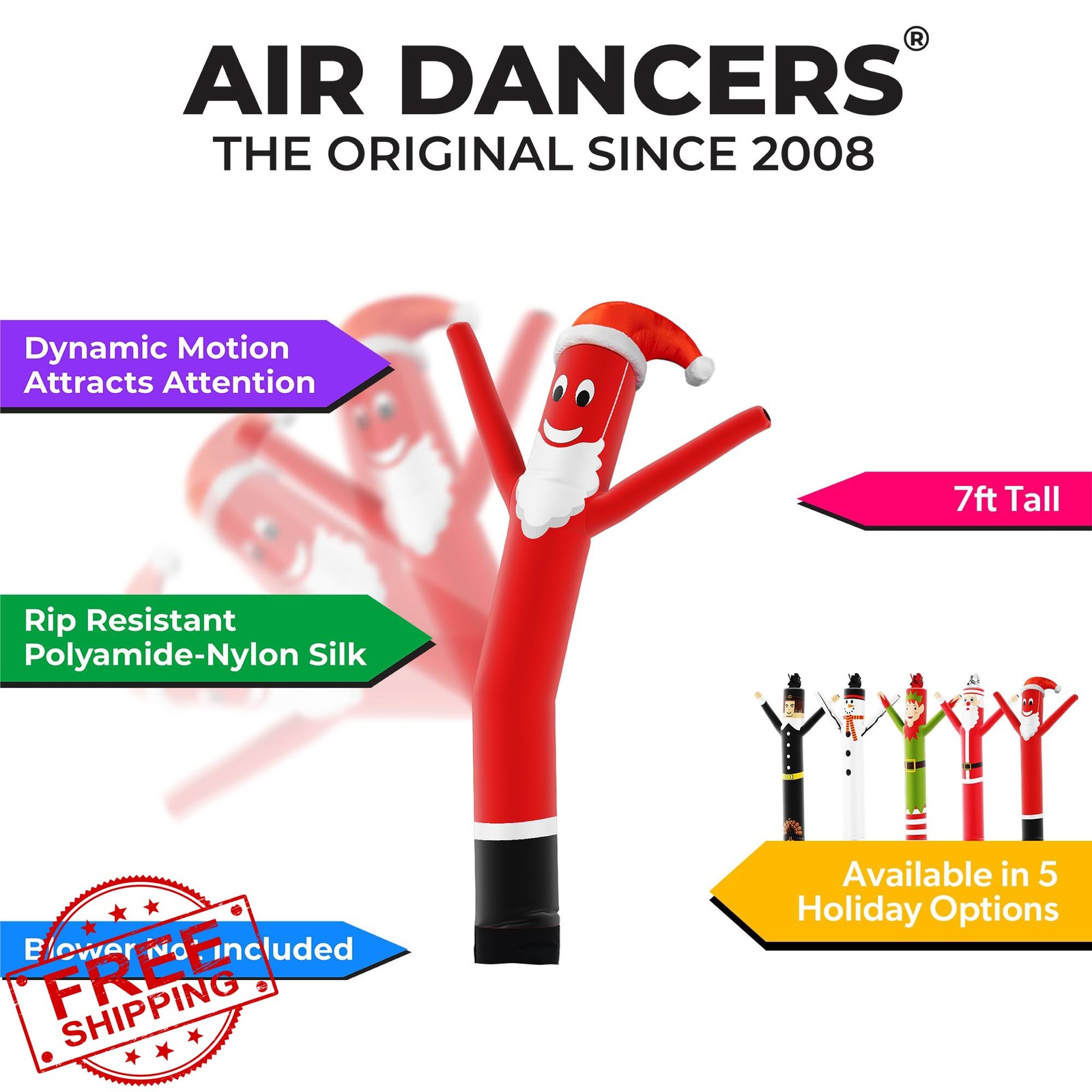 LookOurWay Air Dancer Santa Disguise 7ft Attachment