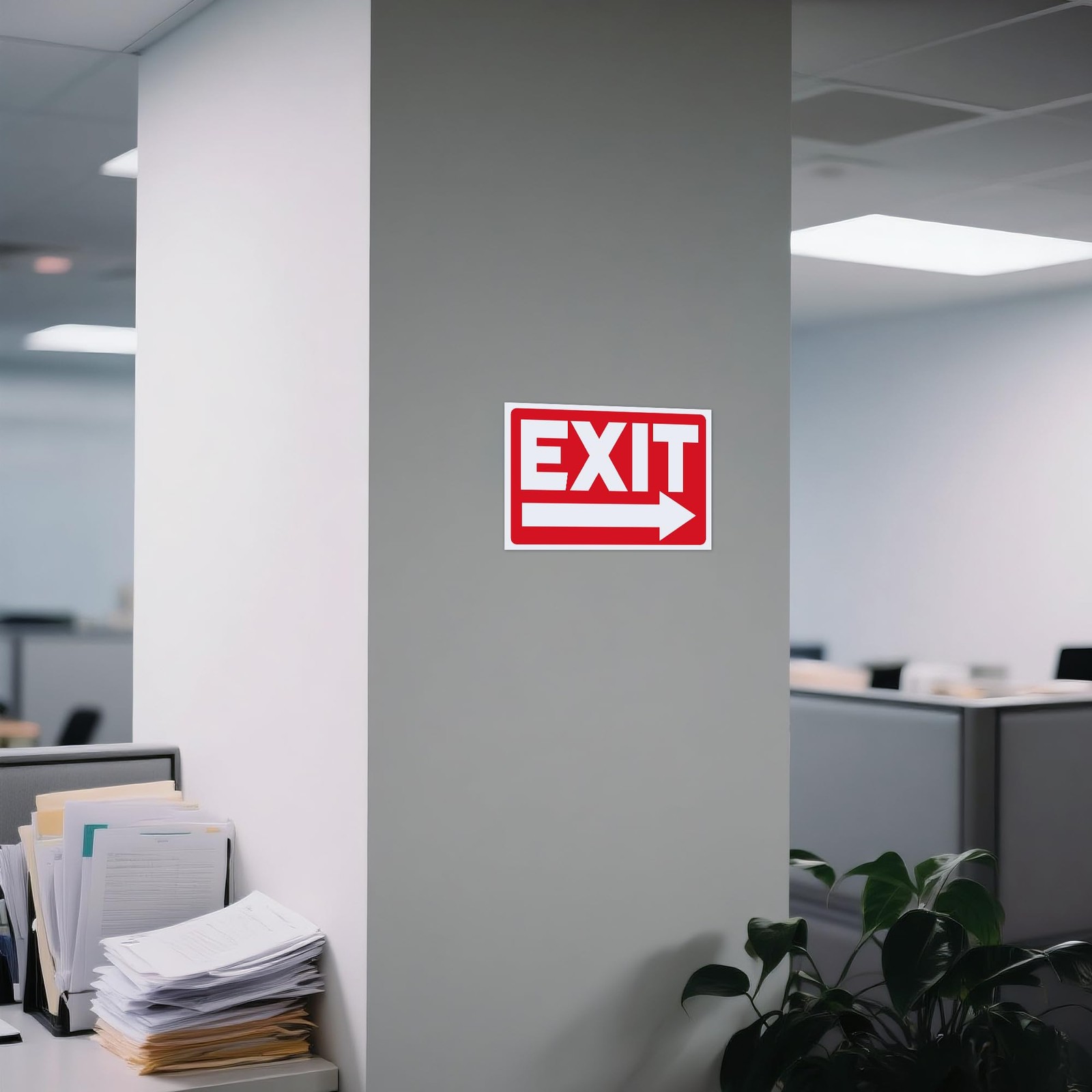 Exit Signs – 2 Pack 10×7 Inch Directional Right Arrow Signs Polystyrene Plast…