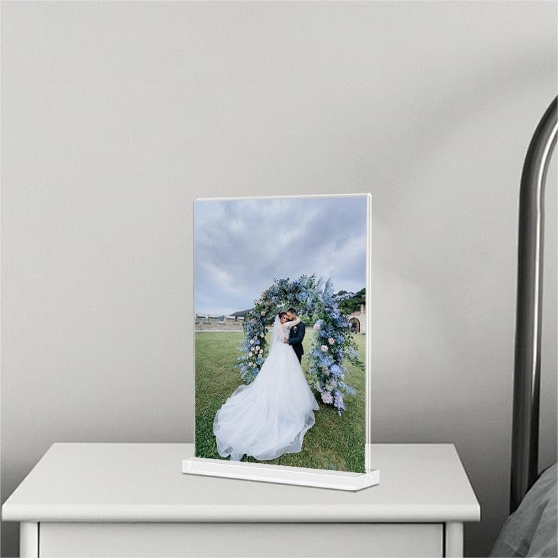 KOOLDE Acrylic Sign Holder 8.5×11 Inches 2 Pack T Shape 8.5 x 11, 2 pack