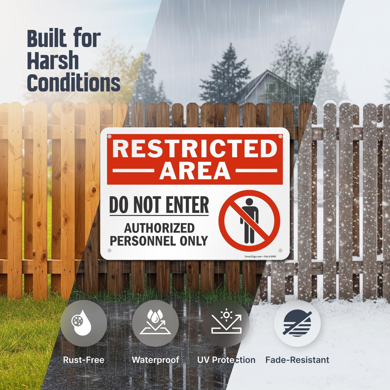 Smartsign 10 X 14 Inch Restricted Area – Do Not Enter Authorized Personnel Only