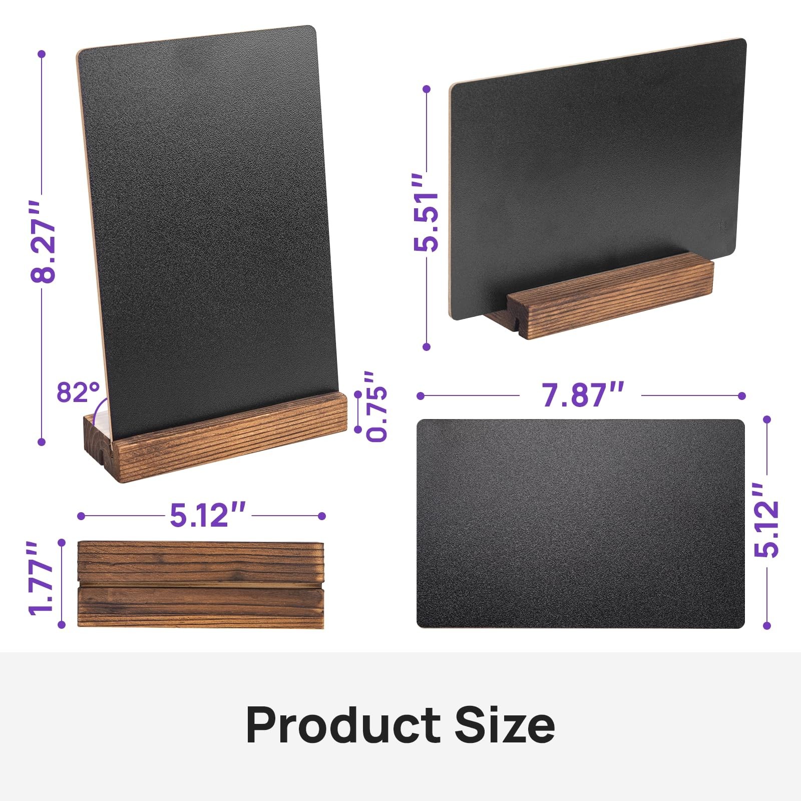 Tabletop Chalkboard Sign, 7.8×5 Inch Double-Sided Message Boards, Blackboard …