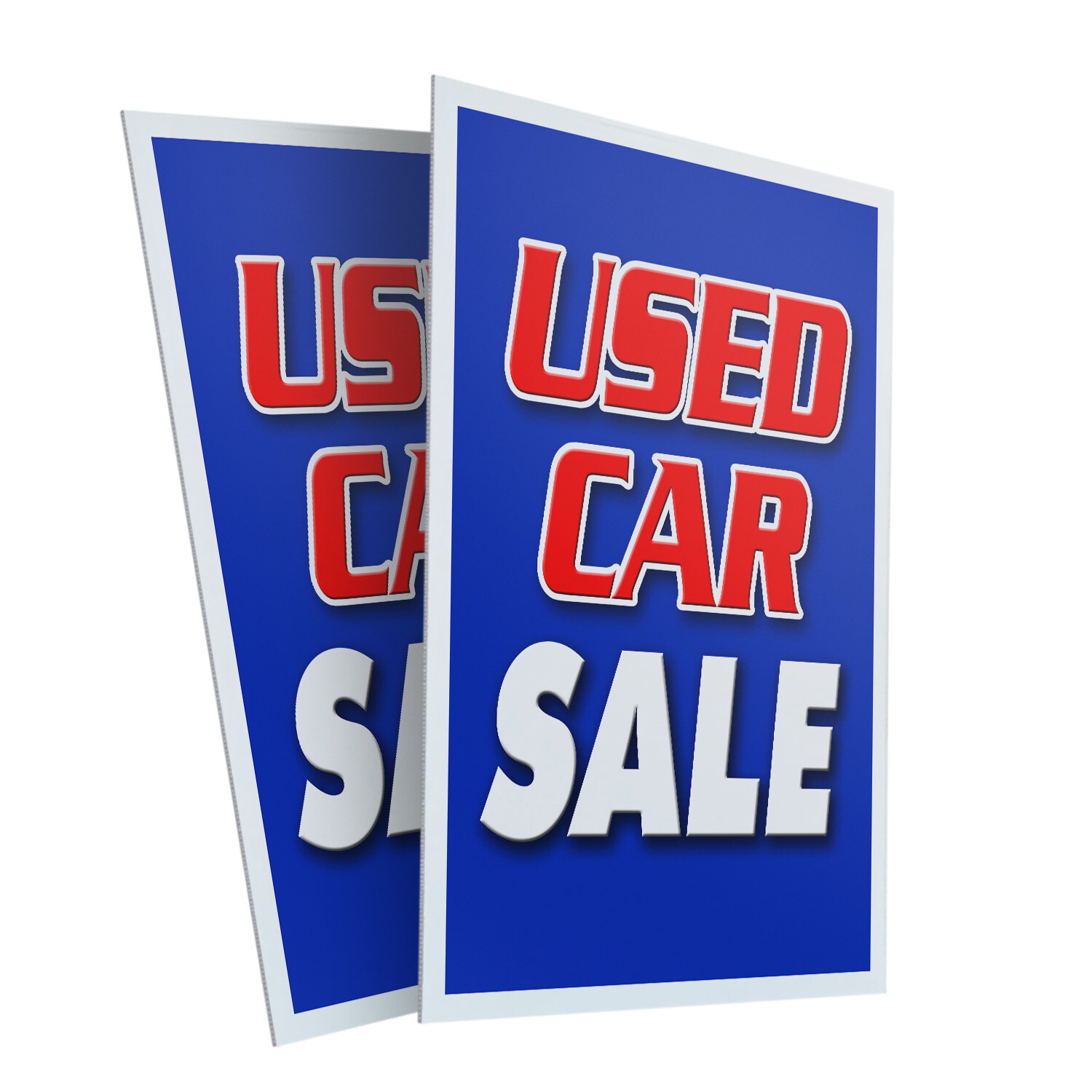 Used Car Sale 24″ x 36″ 2 Pack Of Store Sign Plastic Or Decal