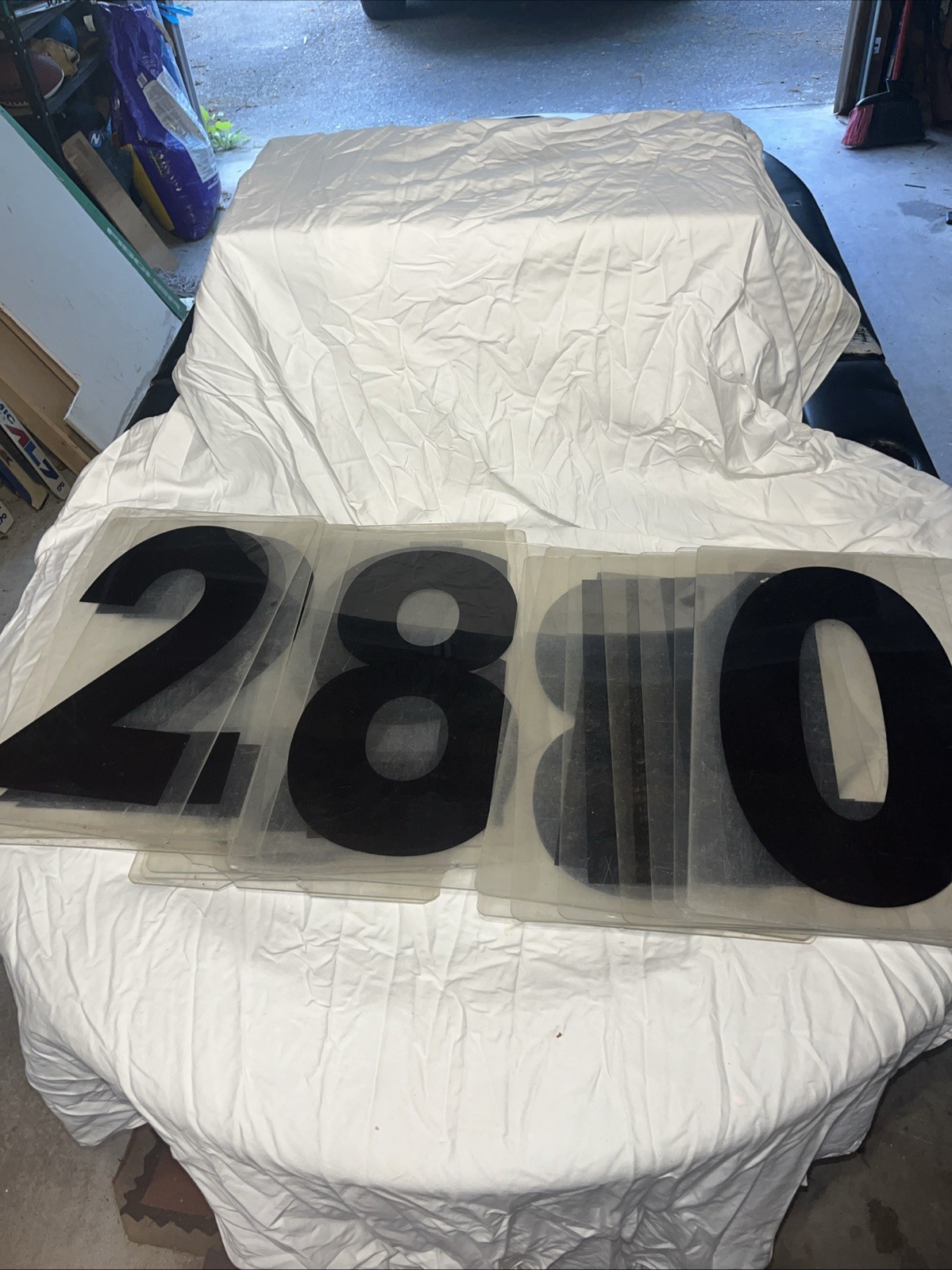 18″ Plastic Outdoor Readerboard Marquee Sign Letters 28 Used