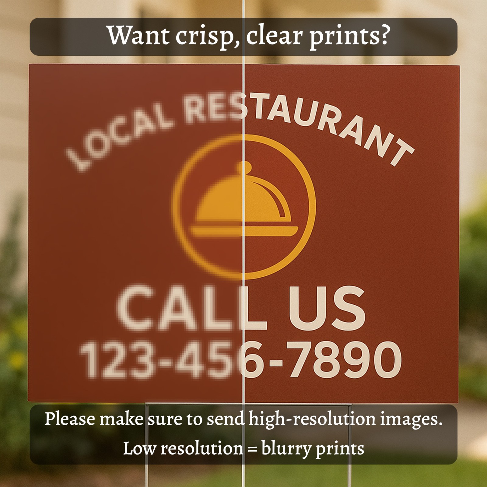 Custom Yard Signs with Metal Stakes – UV Printed Waterproof 4mm Corrugated