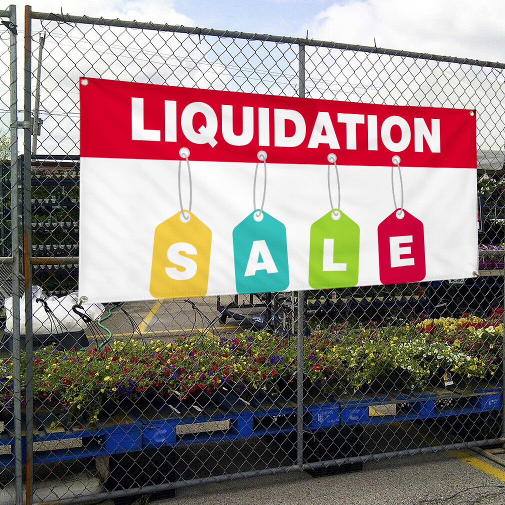 Vinyl Banner Multiple Sizes Liquidation Sale Advertising Printing B Business