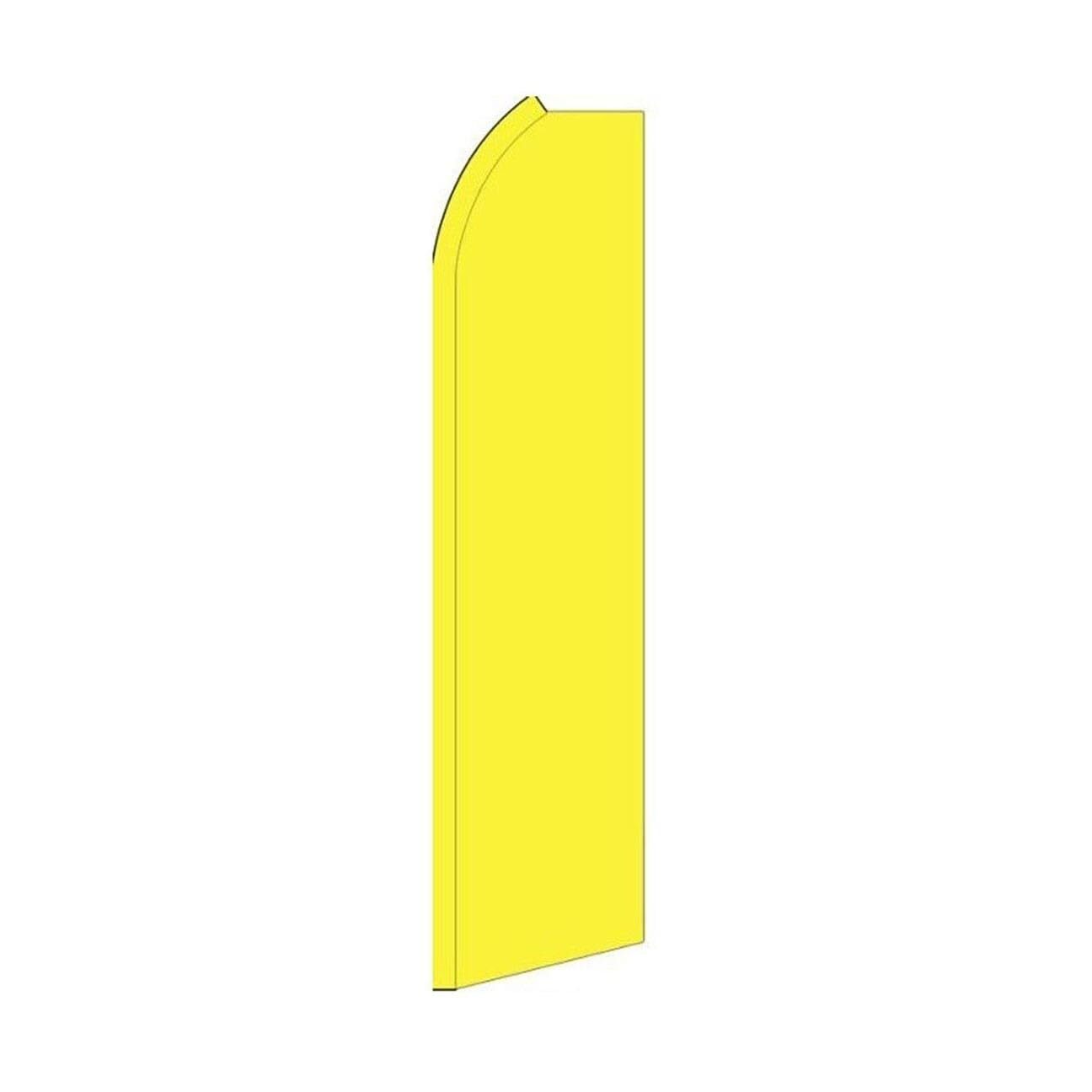 Yellow Solid Color Swooper Flutter Feather Flag | 3ft W x 11.5ft Tall