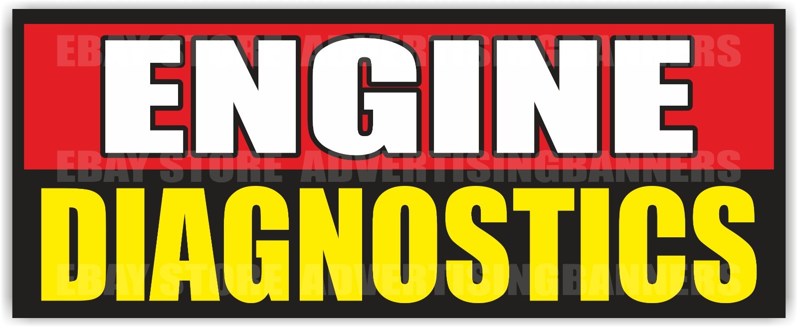 ENGINE DIAGNOSTICS Advertising Banner Vinyl Mesh Sign CHECK service repair car