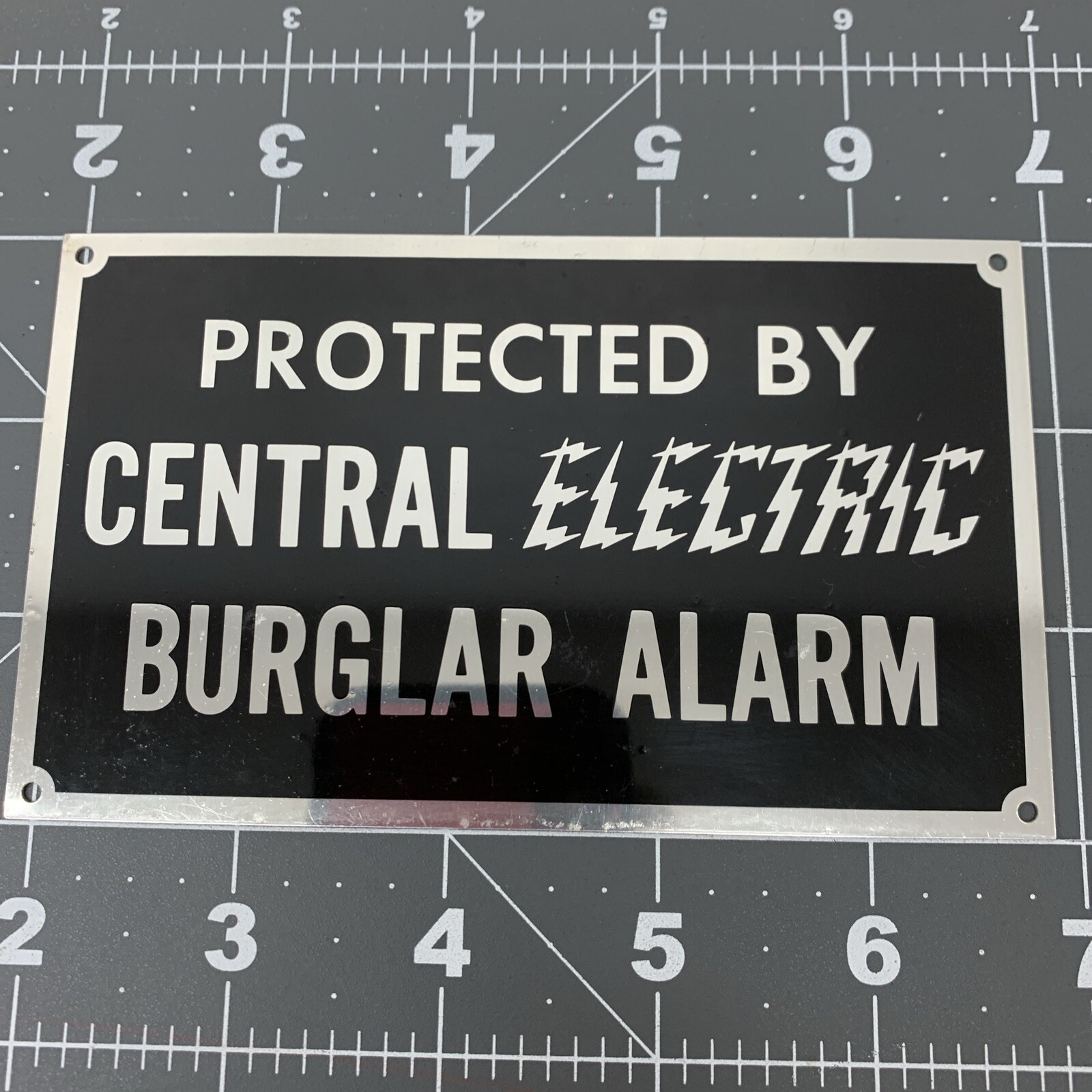 NEW METAL ALARM SECURITY SIGN CENTRAL ELECTRIC BURGLAR ALARM HOME BUSINESS