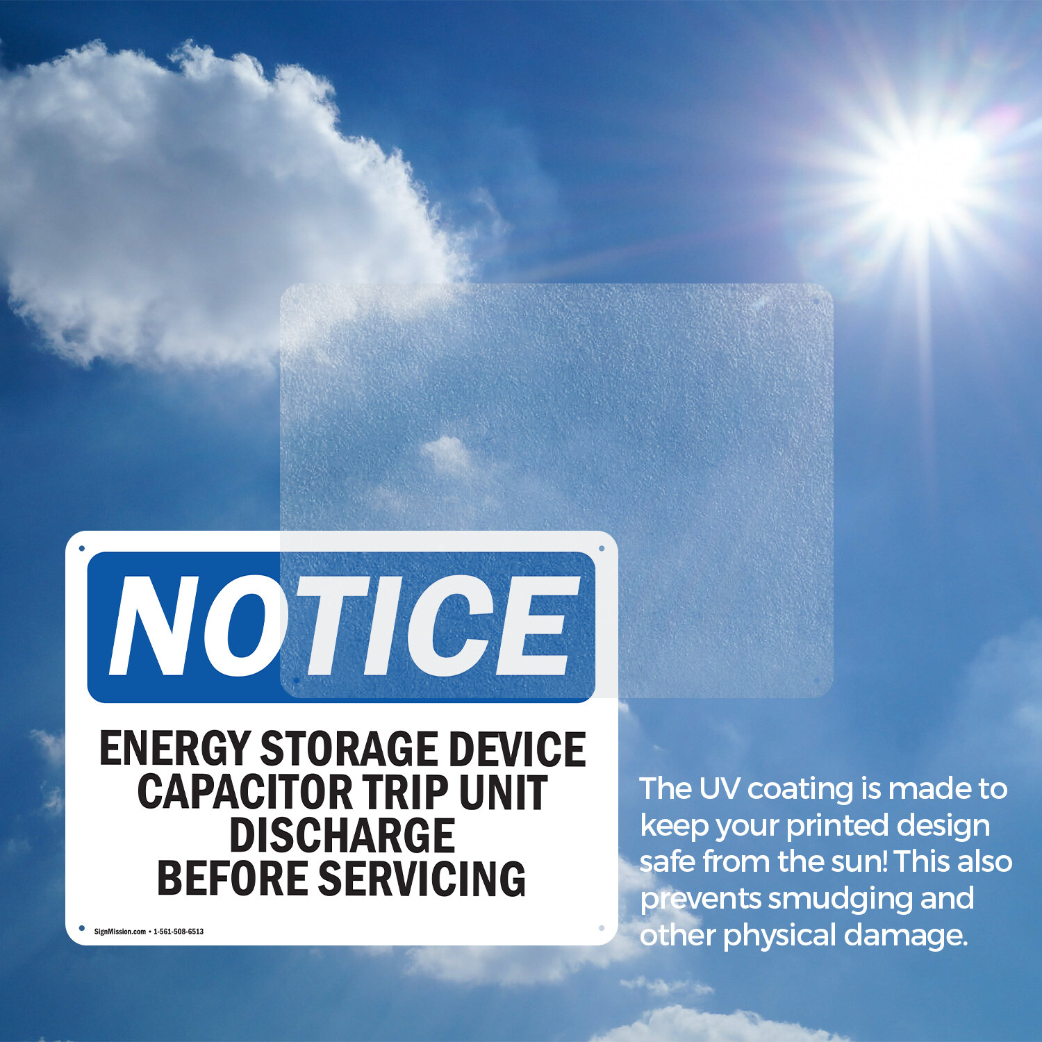 (2 Pack) Energy Storage Device Capacitor Trip Unit OSHA Notice Sign Decal Metal