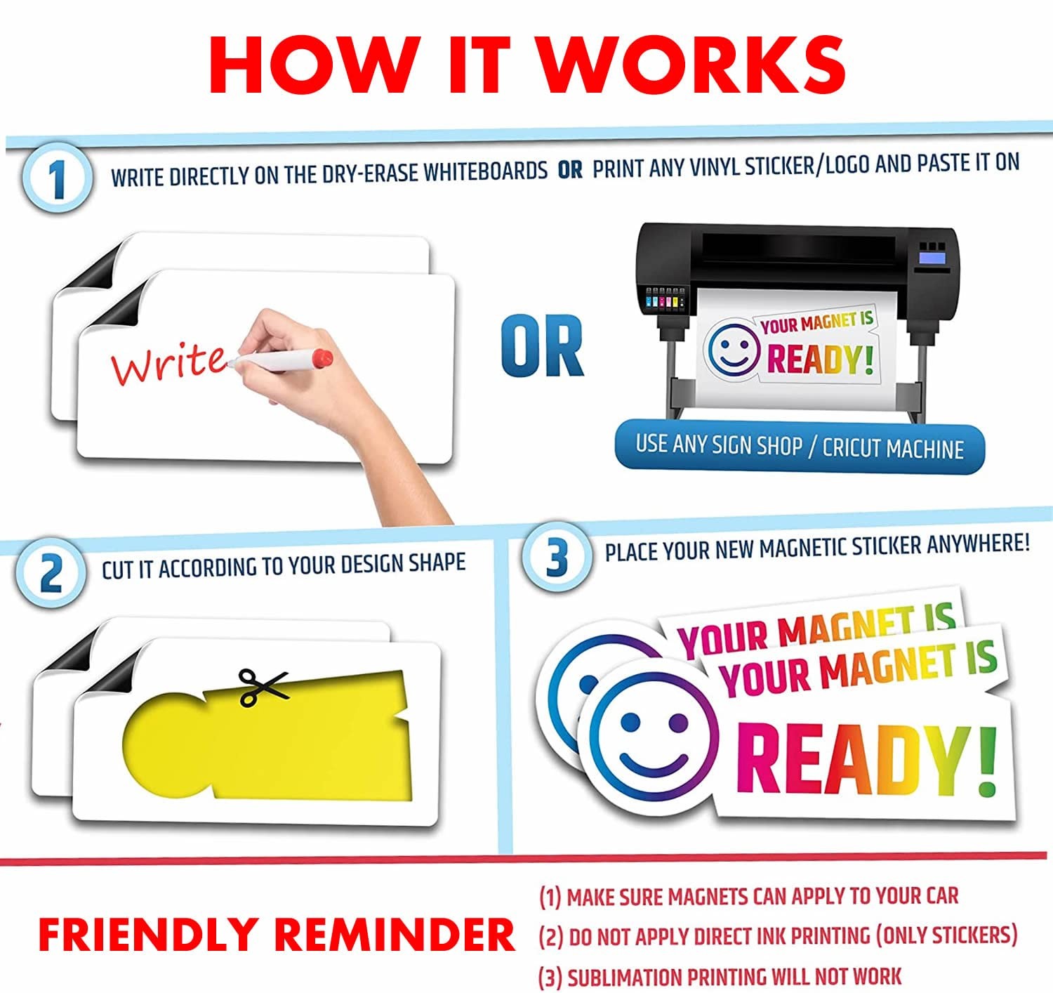 Customizable Car Door Magnet Stickers – Set of 2, 18×12 Inch Vehicle Signs