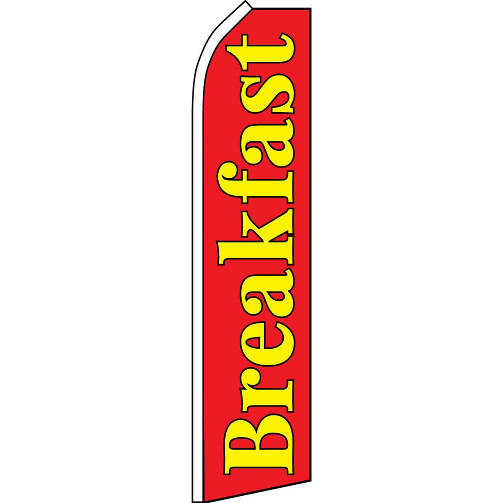 Breakfast 2 1/2 ft X 11 1/2 ft Polyester Swooper Flag