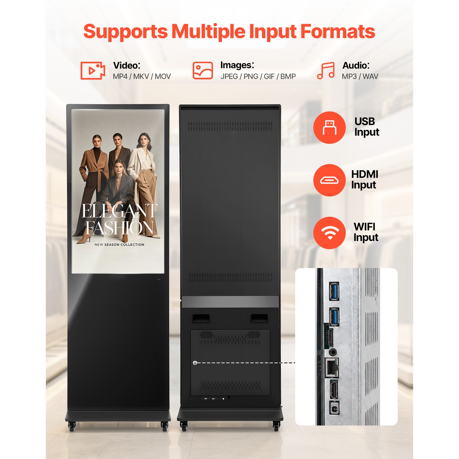 Uimoso 43 in Indoor Digital Signage Floor Standing LCD Advertising Display Kiosk
