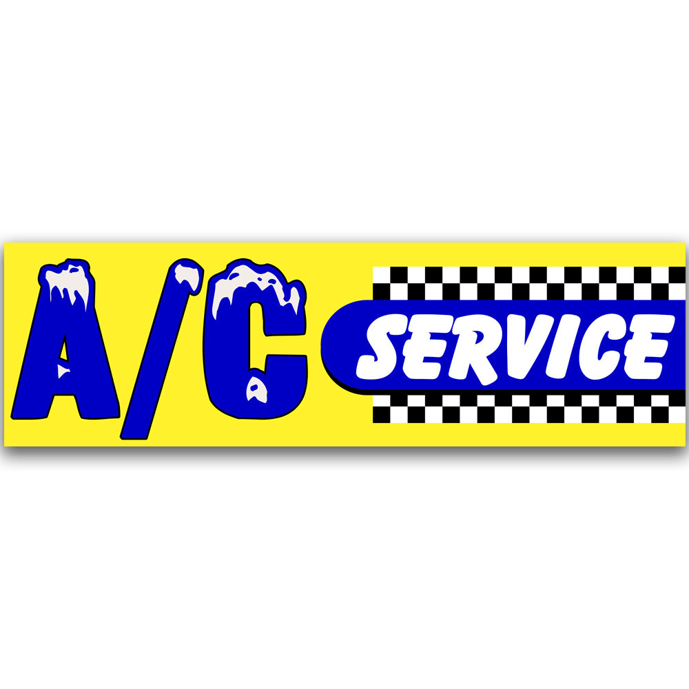 A/C Service Vinyl Banner with Optional Sizes (Made in the USA)