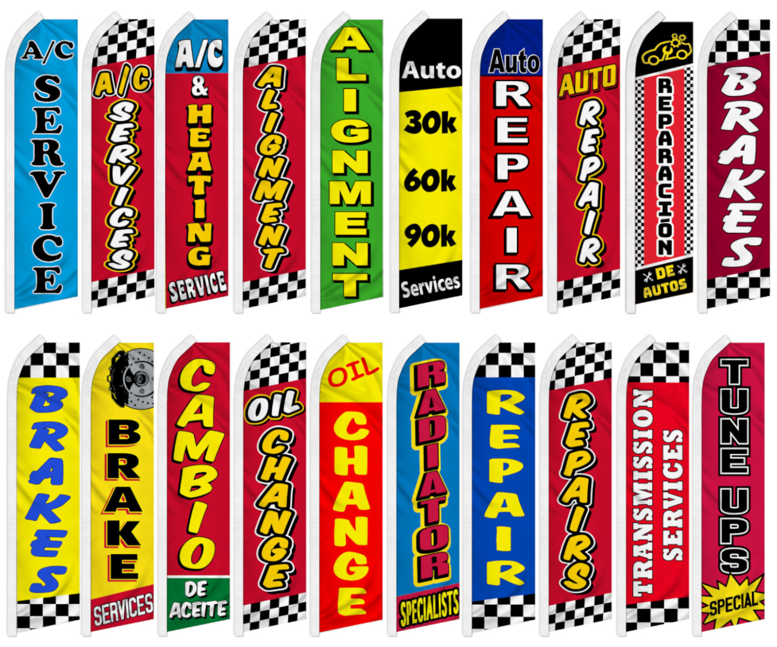 Mechanic Services Swooper Feather Flutter Flag Automotive Services