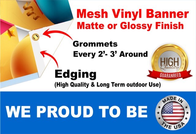 Happy Birthday Custom Vinyl Banner Personalized Name & Age Banner, 13oz Heavy