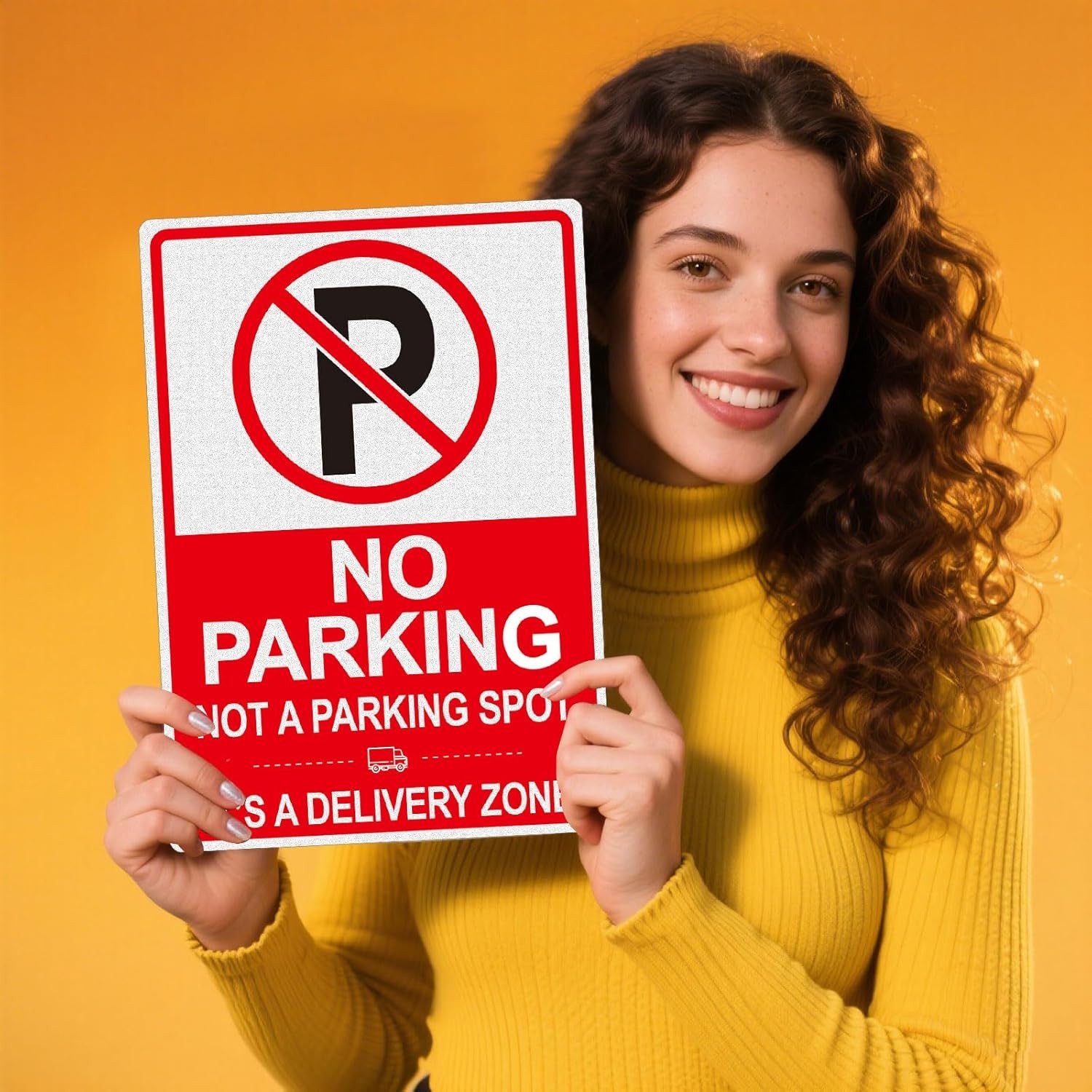 No Parking Signs, No Parking Loading Zone Sign, 3 Pack 7×10 Inch Reflective Viny