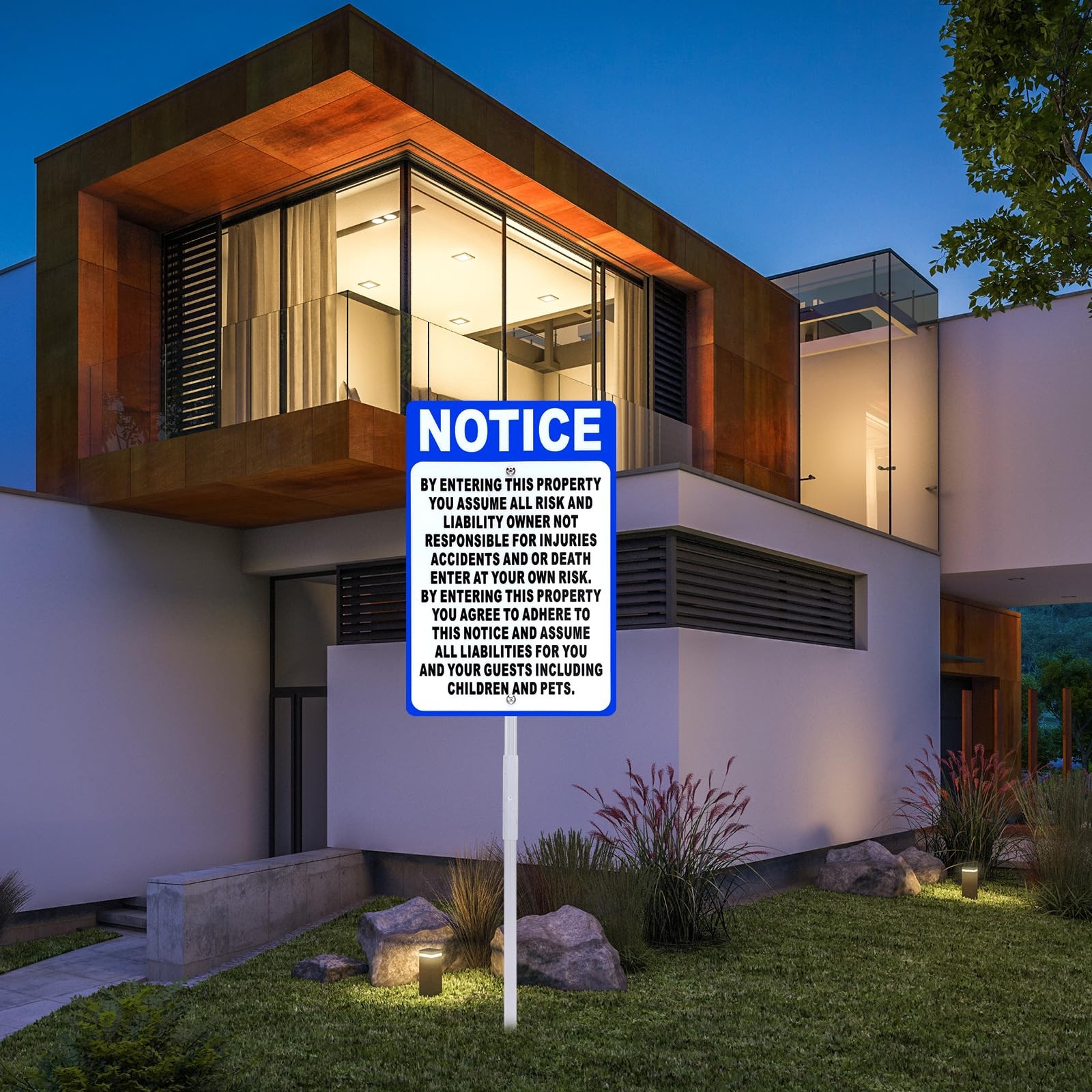 Not Responsible for Accidents or Injuries Sign 8 x 12 Inch Heavy Duty Aluminu…