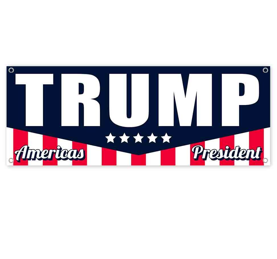 TRUMP AMERICAS PRESIDENT CLEARANCE BANNER Advertising Vinyl Sign INV