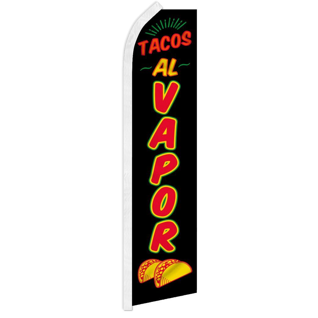 TACOS AL VAPOR advertising super flag polyester banner sign *POLE NOT INCLUDED*