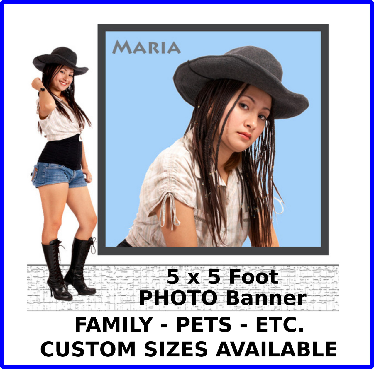 BIG PICTURE BANNERS – Your Favorite Pictures – Many Sizes-USA MADE-FAST DELIVERY