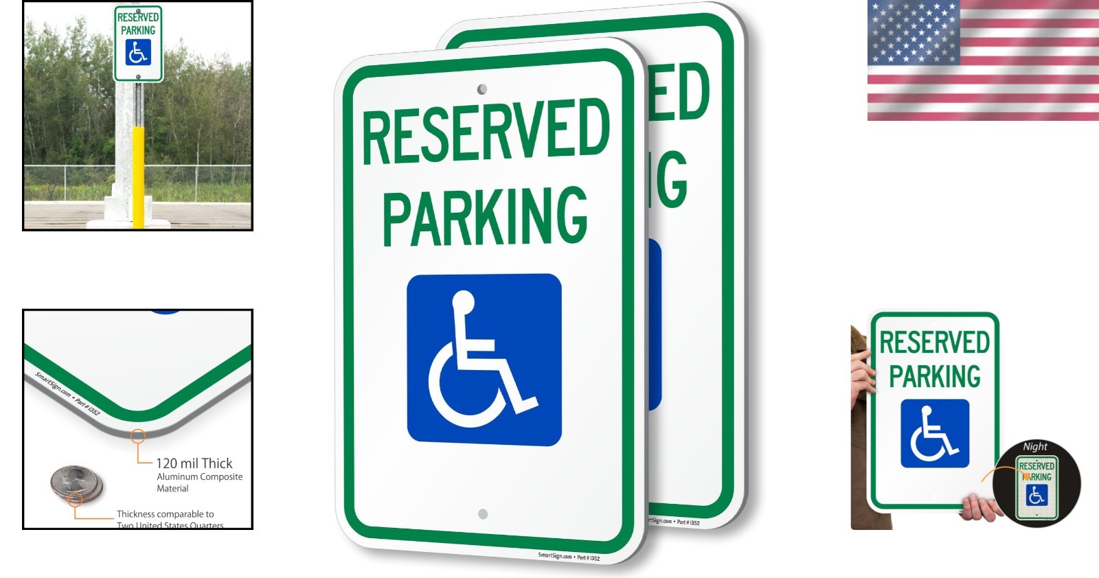 UV Resistant Reserved Parking Sign – 18×12 Inch, Set of 2