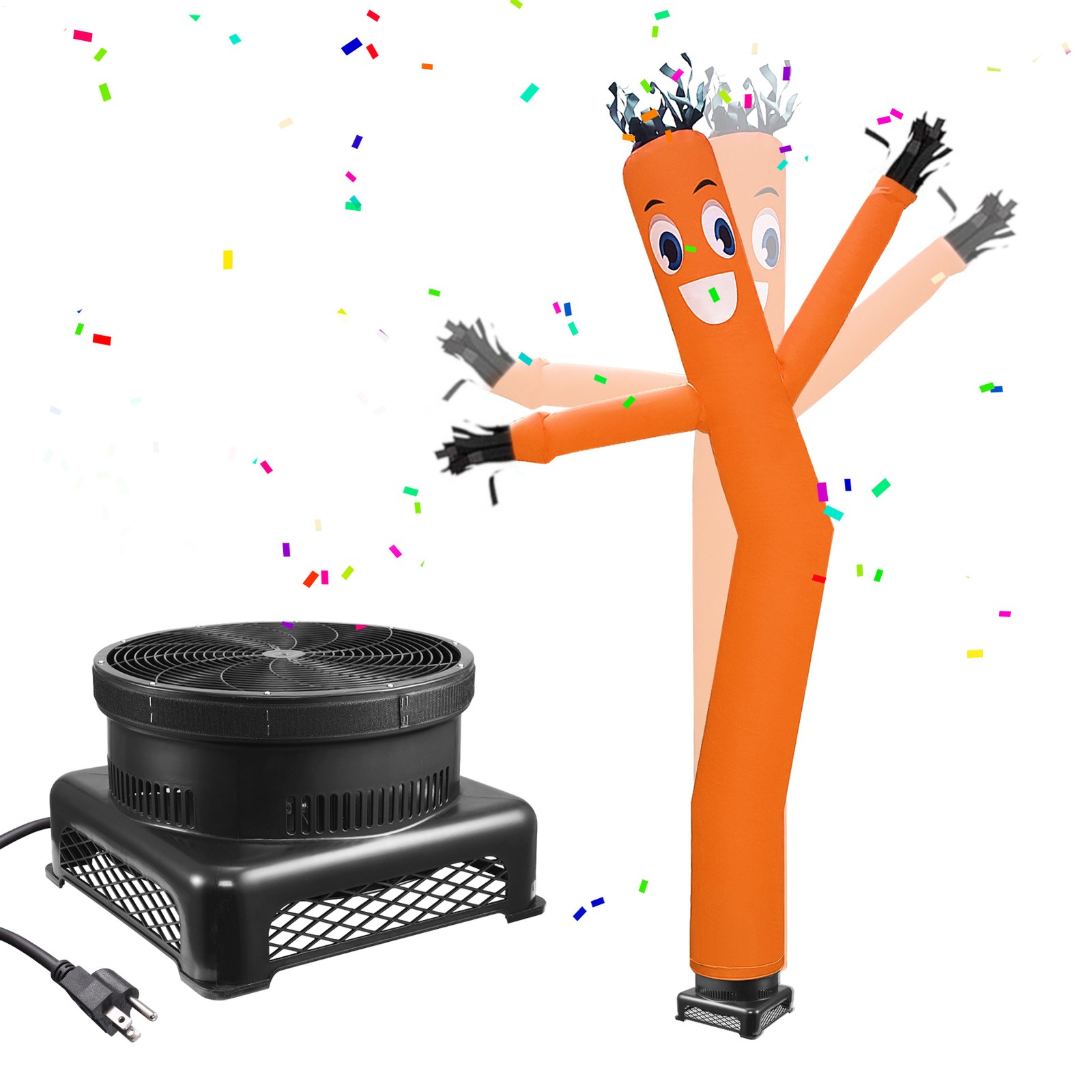 20′ Orange Wind Dancer Air Puppet Sky Wavy Man Dancing Inflatable Tube + Blower