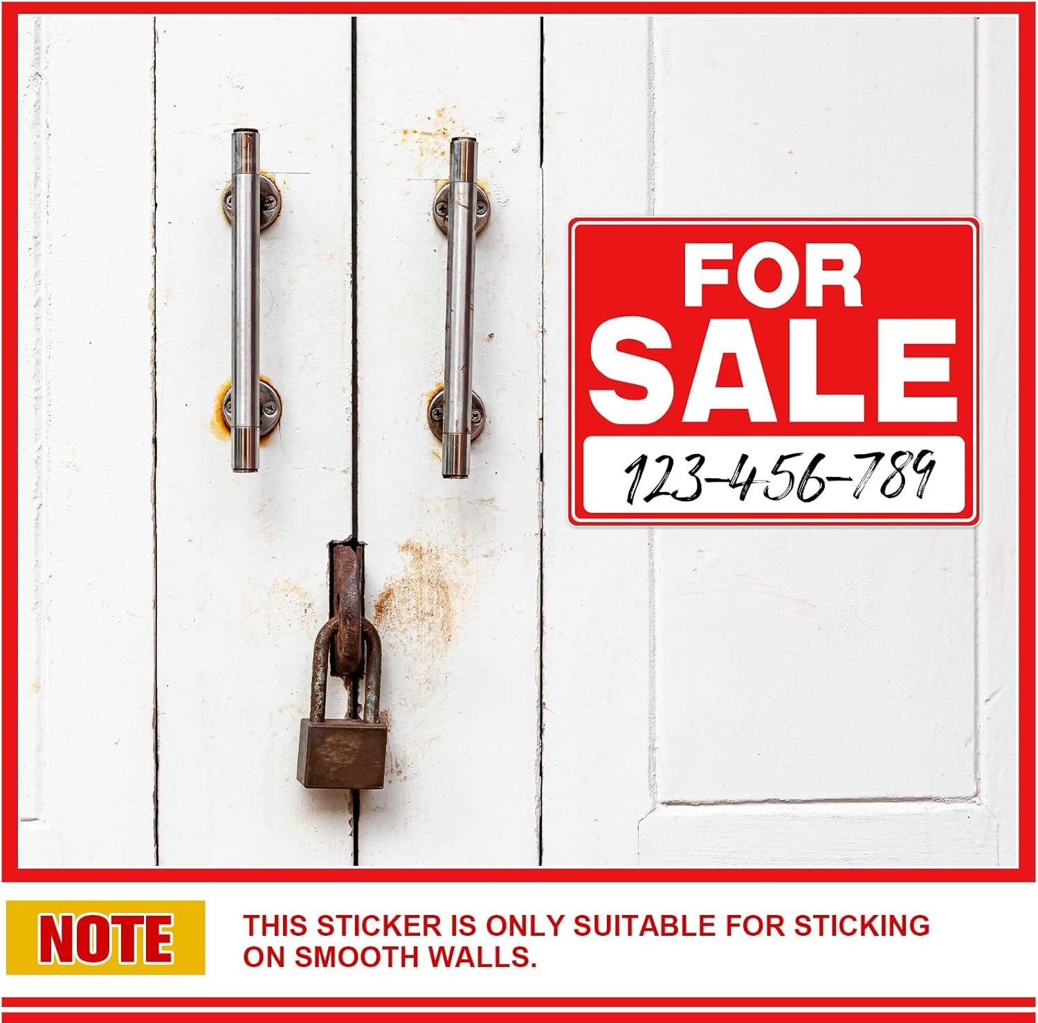25 For Sale Signs for Car Vehicle House Window Adhesive Waterproof 9×12 Inches