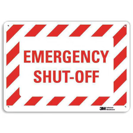 Lyle U7-1060-Ra_10X7 Safety Sign, 7 In Height, 10 In Width, Aluminum, Vertical