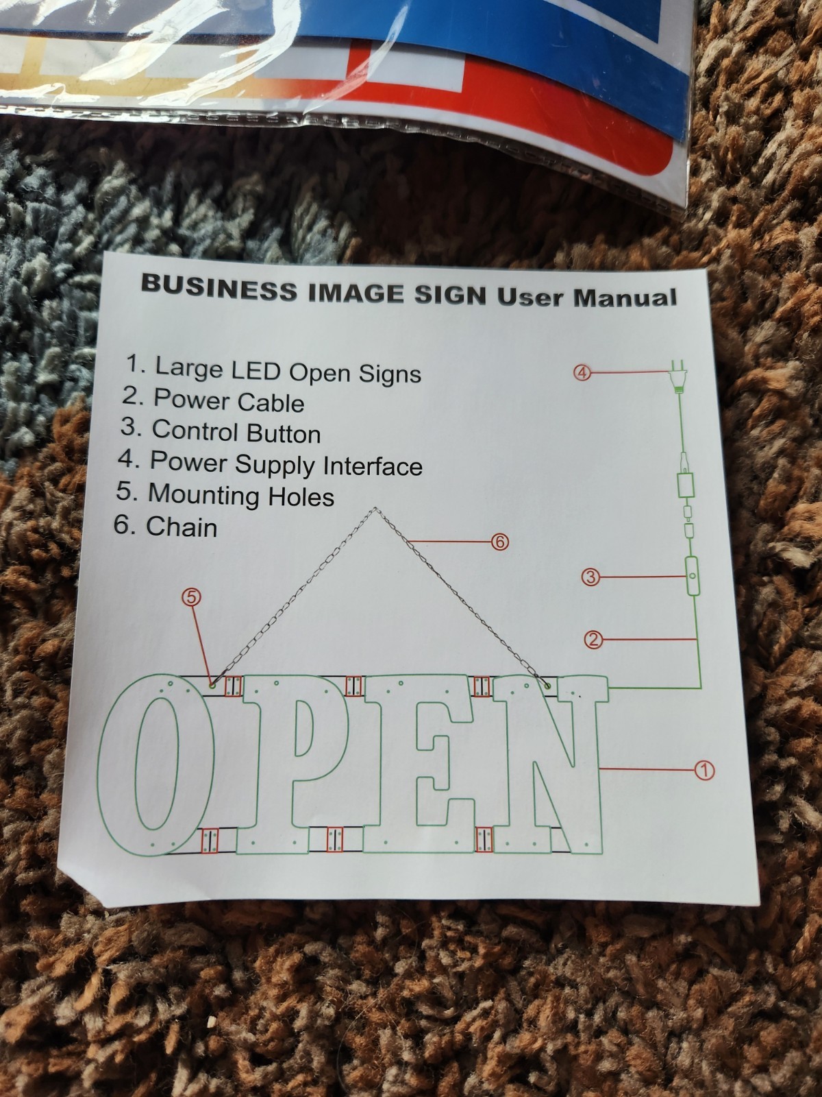 Open Sign 30″x10″ Bright Large LED High Visibility Business Sign