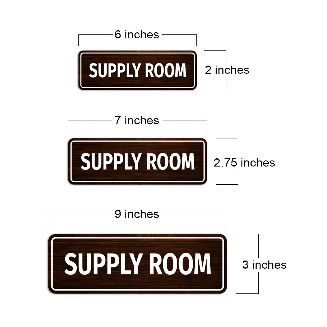 Standard Plus Supply Room Wall or Door Sign | Office & Home Decor