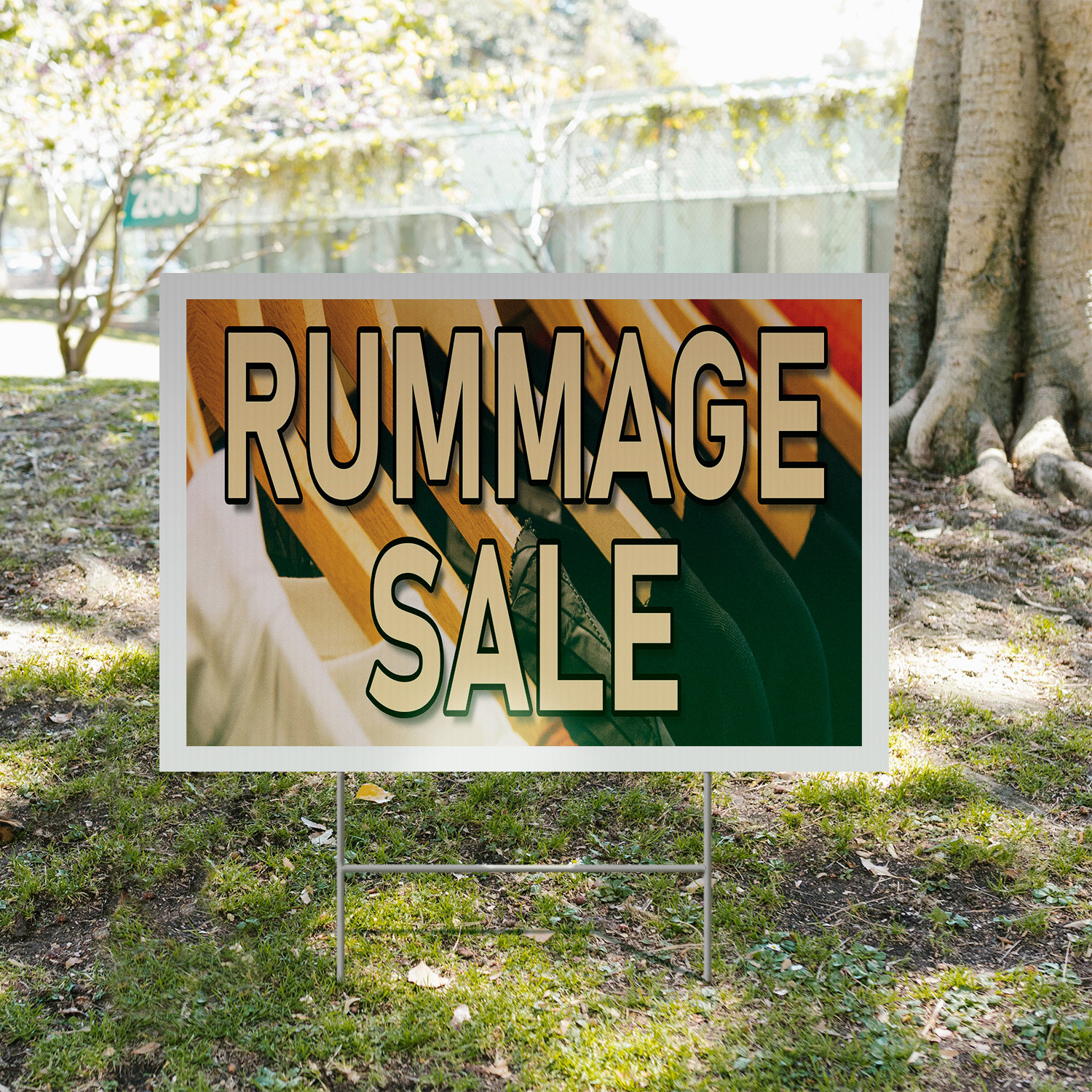 Rummage Sale Yard Sign Local Bargains, Community Events, Professional Signage