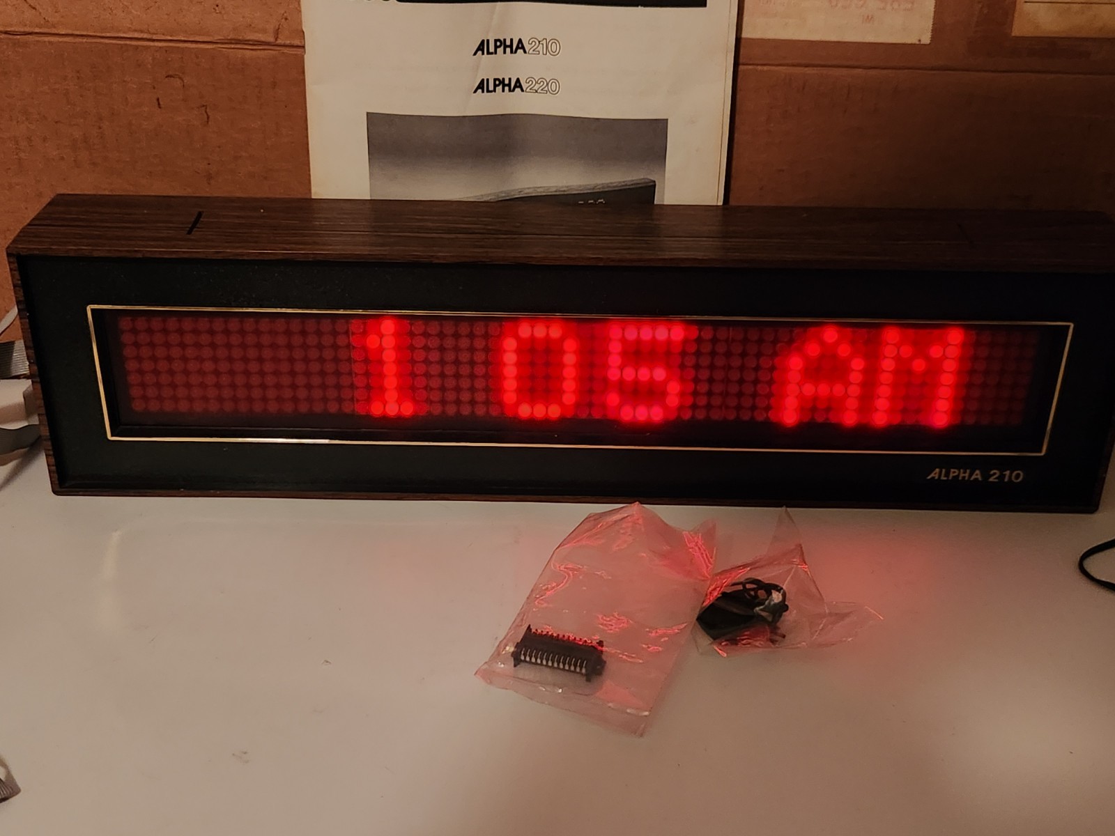 Vintage Nice Cond 1984 AMS Alpha 210 Programmable Digital Sign Original Box