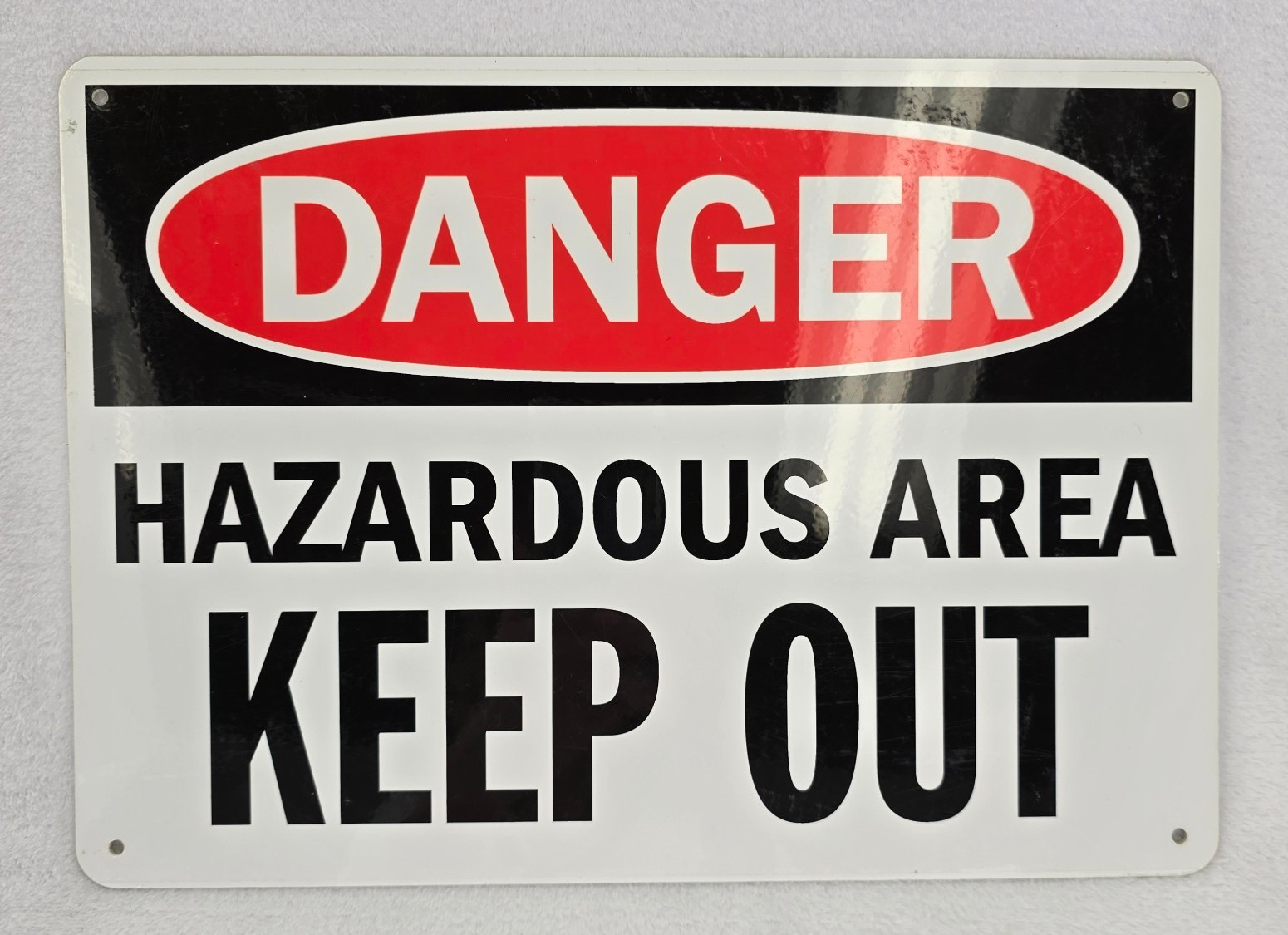 OSHA Safety Sign DANGER HAZARDOUS AREA KEEP OUT 14×10 Thick Plastic Weatherproof