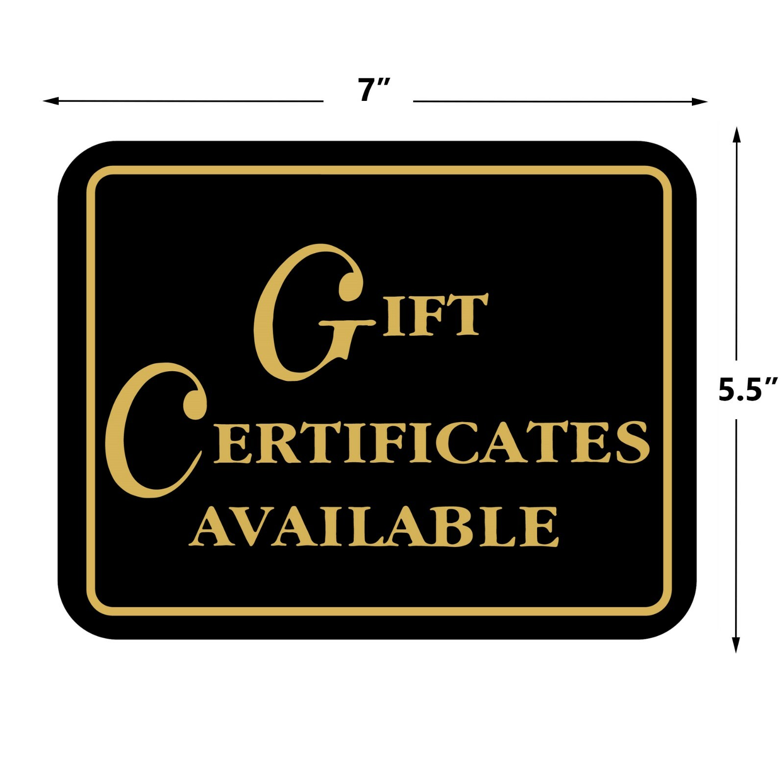 Gift CERTIFICATES Available Retail Store Merchandise Business Store Sale Sign