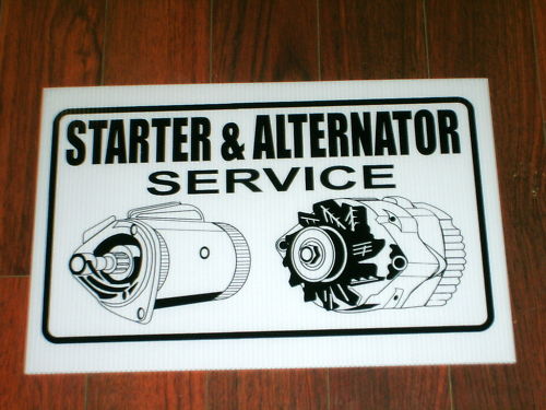 Auto Repair Shop Sign: Starter & Alternator Service