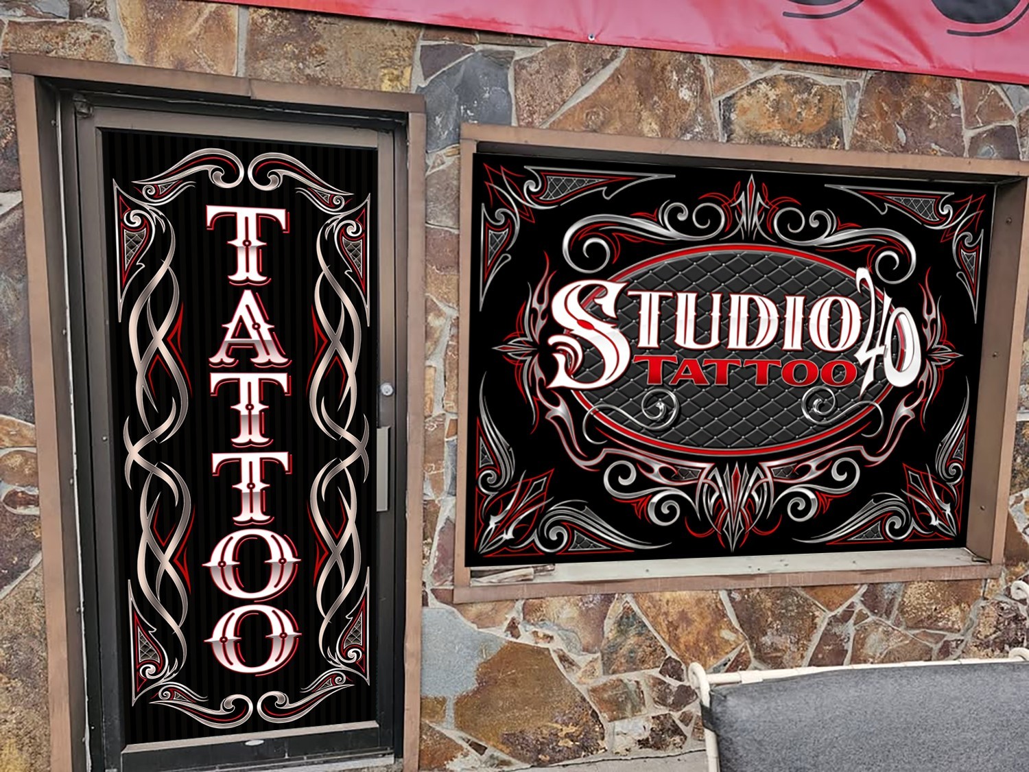 Custom Business Decals for Windows and Doors / Perforated One Way Vision