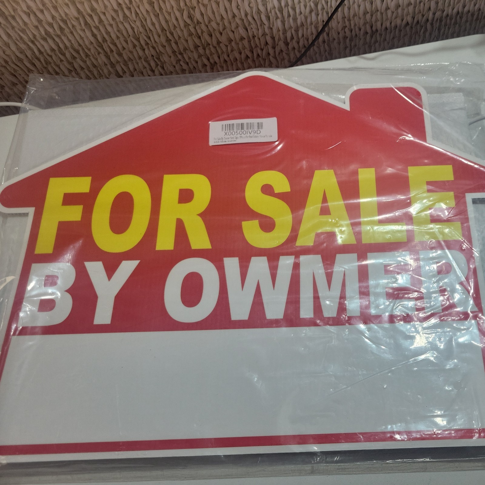 18 In. X 24 In. Plastic for Sale by Owner Sign Free Shipping New