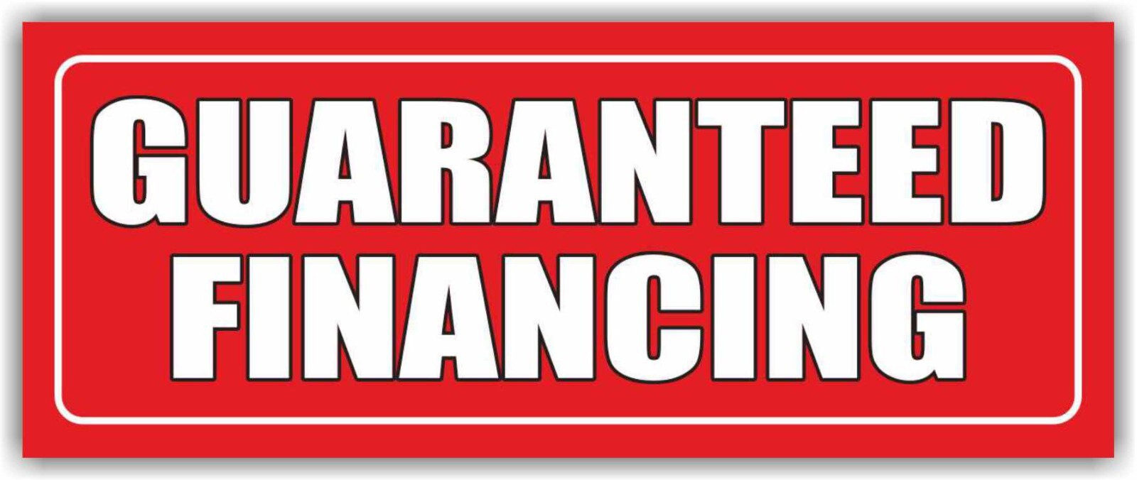 GUARANTEED FINANCING Advertising Banner Vinyl Mesh Sign credit cash receipt