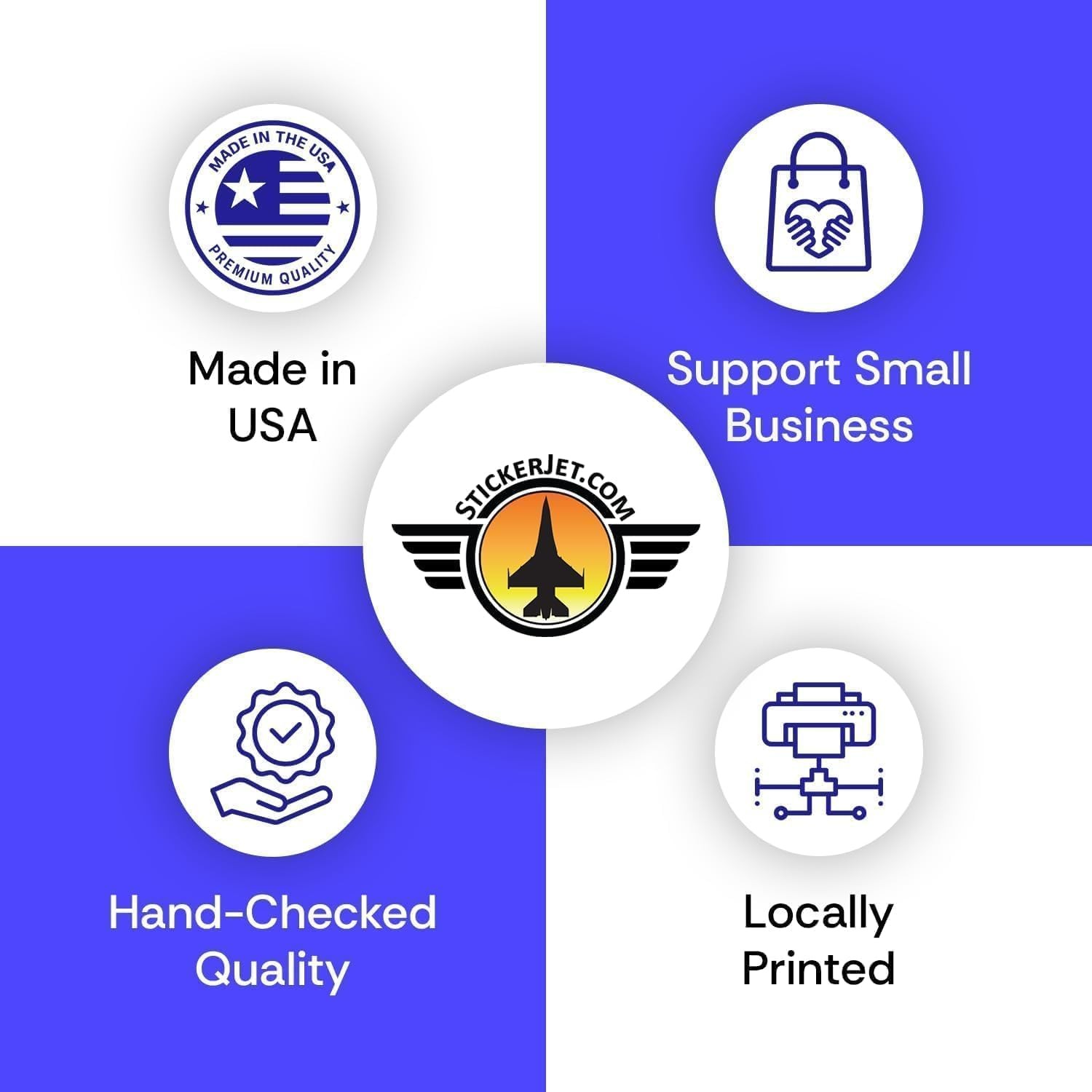 Stickerjet ANSI Style Safety Stickers 5-Pack Self-Adhesive Vinyl Signs