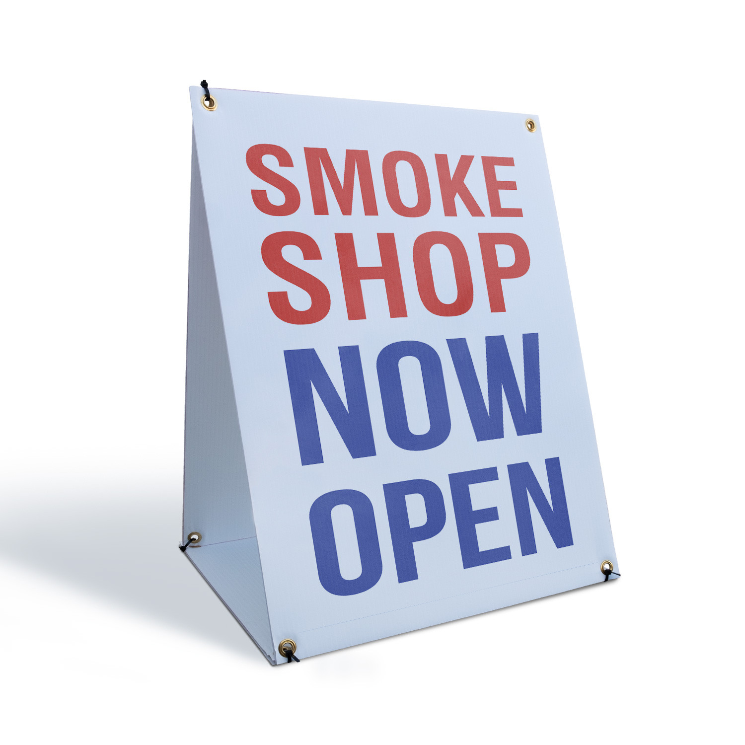Smoke Shop Now Open A-Frame Sidewalk Sign Grand Opening Herbal Products Hot