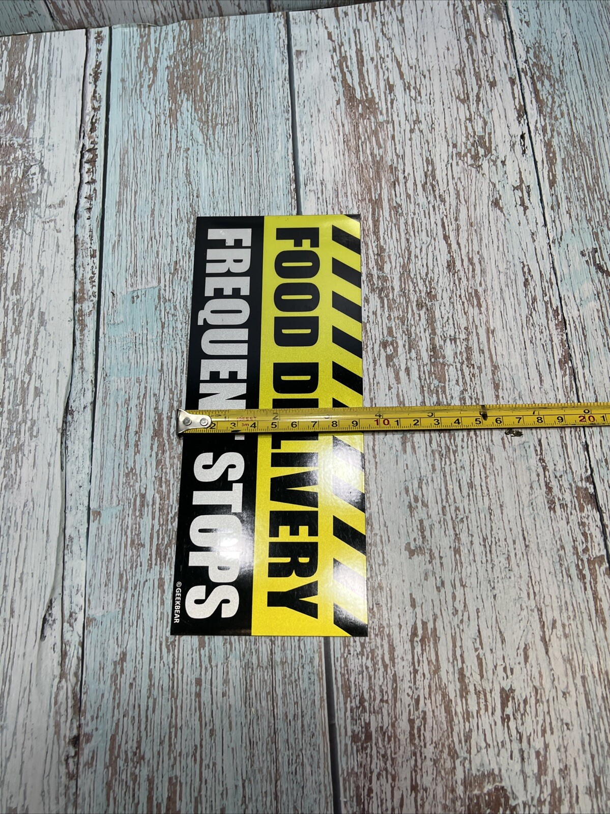 Yellow Food Delivery Driver Car Magnet 12 X 9”Reflective Frequent Stops .3 Pc
