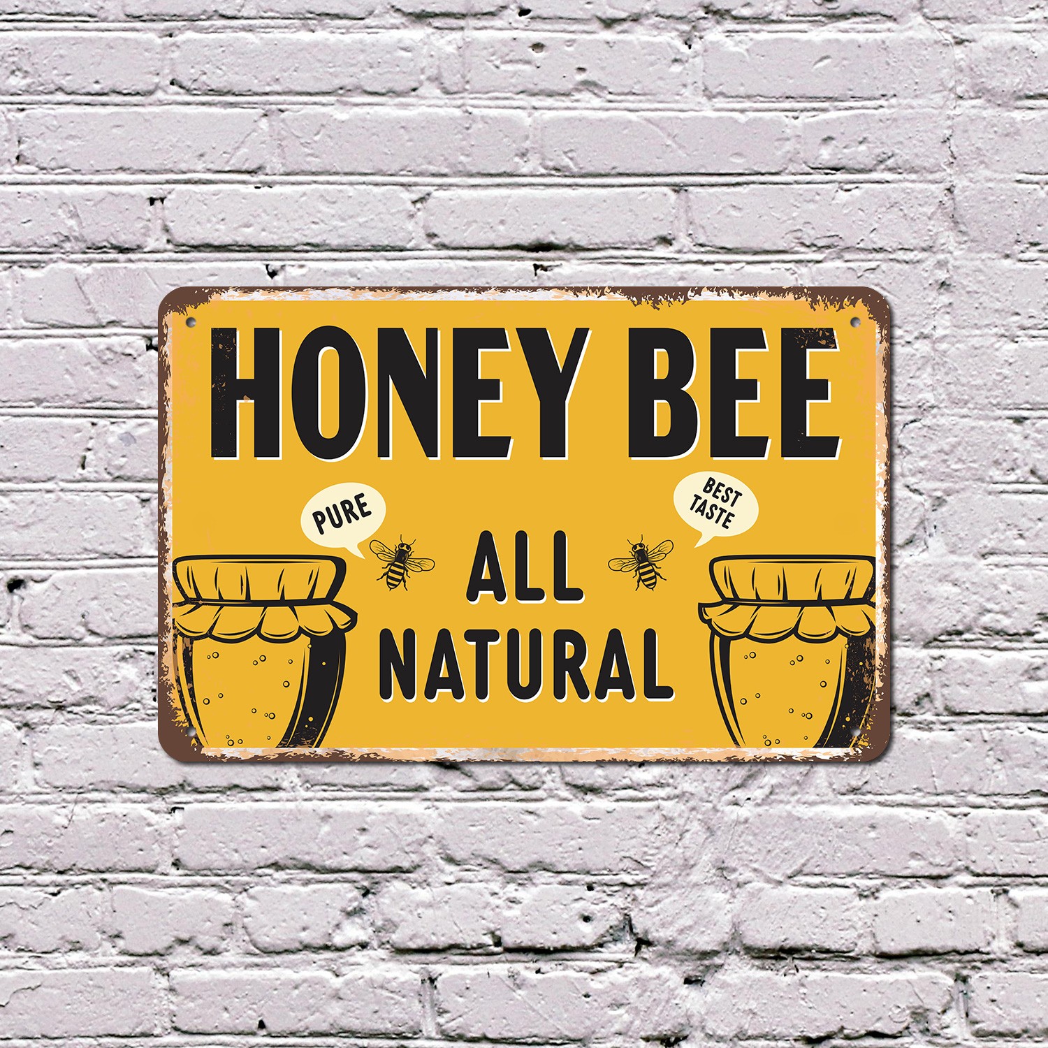 Honey Bee Sign Please Do Not Disturb Pollinators At Work Perfect for Gardens