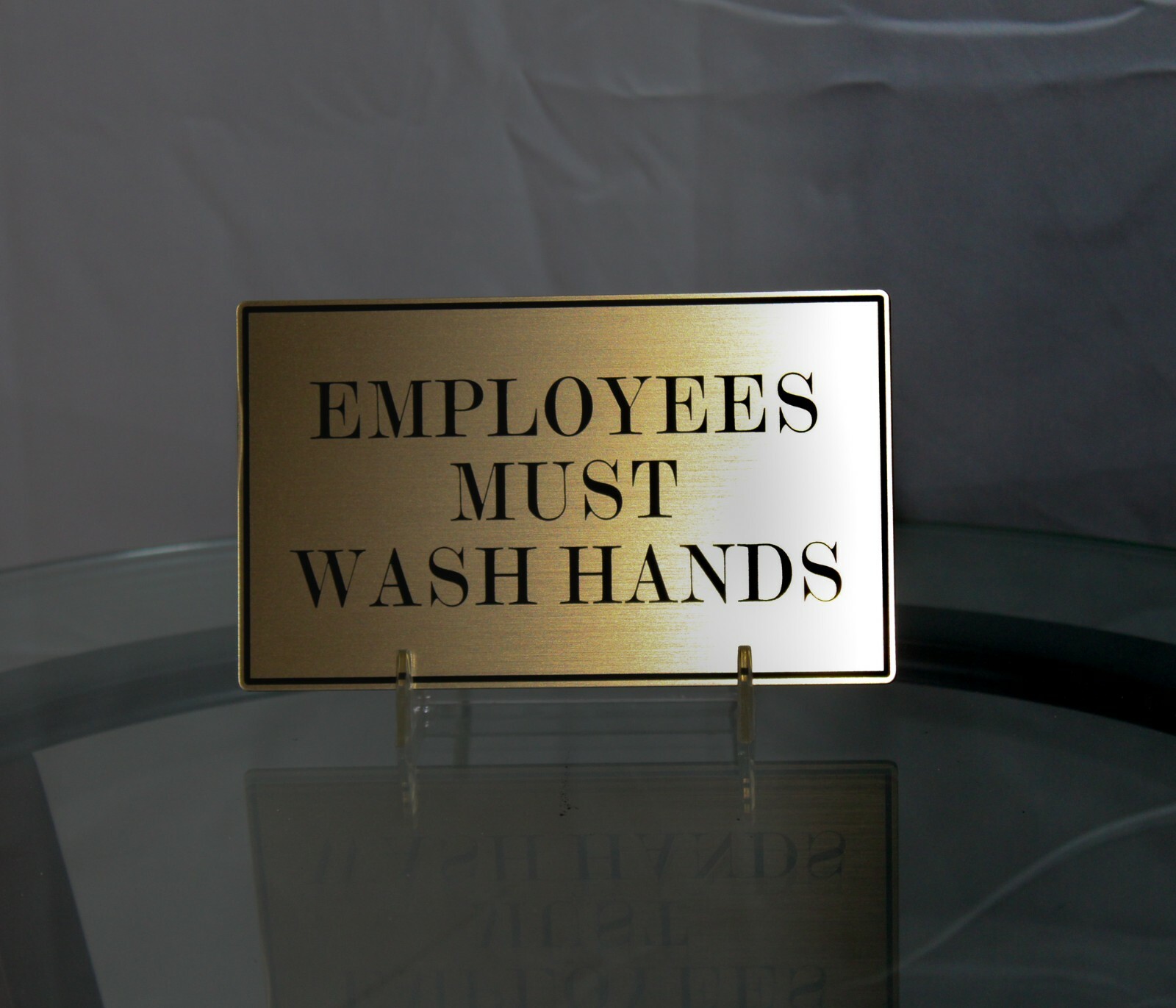 EMPLOYEES MUST WASH HANDS Engraved Bathroom Sign/Wall Mounted/ Restroom Signs