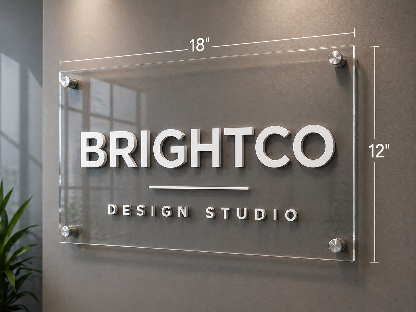 acrylic business sign