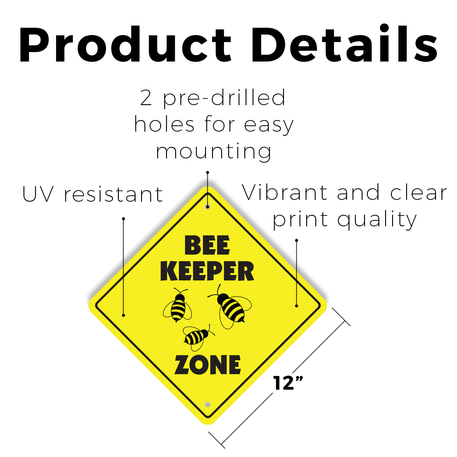 Bee Keeper Plastic Street Sign Crossing Xing Gift Novelty Funny