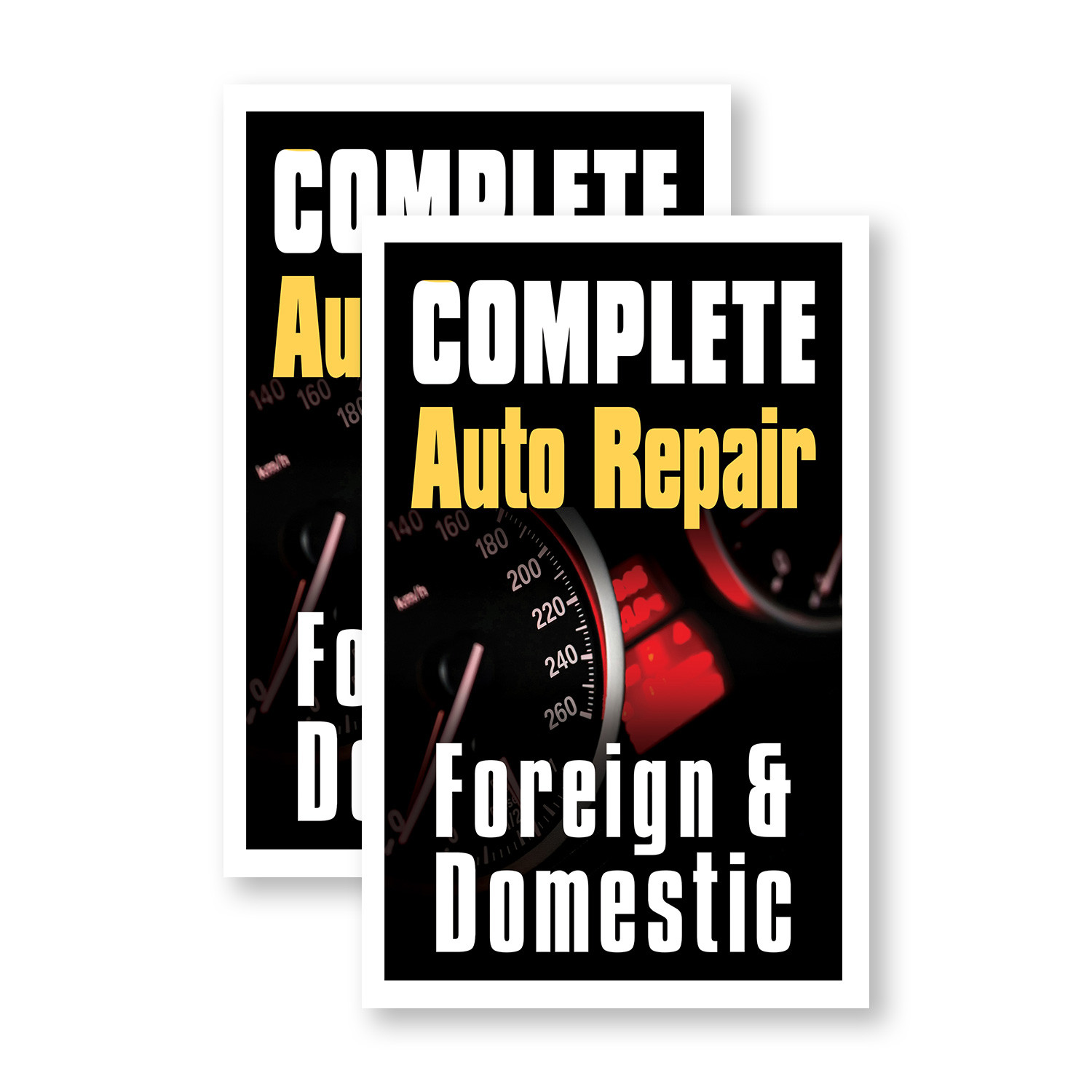 Complete Auto Repair Foreign and Domestic Heavy Duty A-Frame Sidewalk Sign All