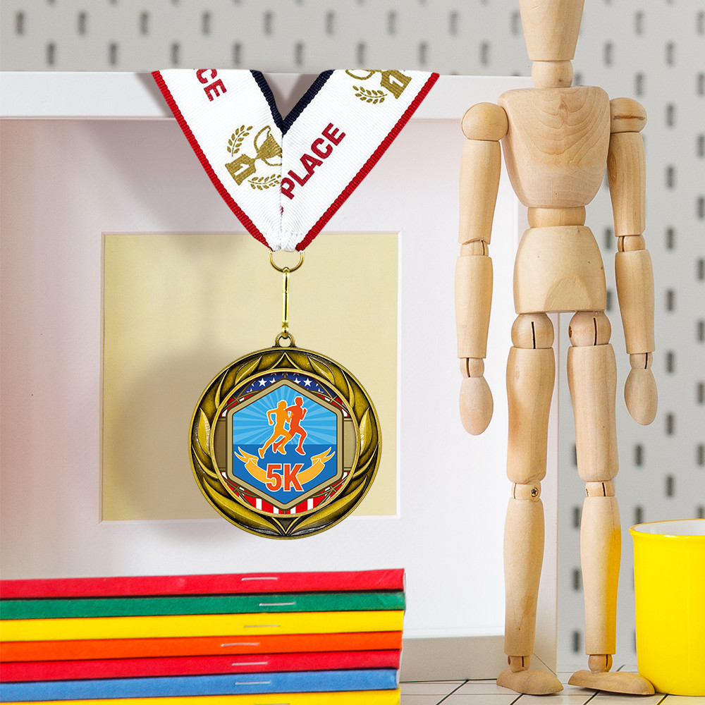 All Quality Wreath Design 5k Medal – 1st, 2nd, 3rd Place