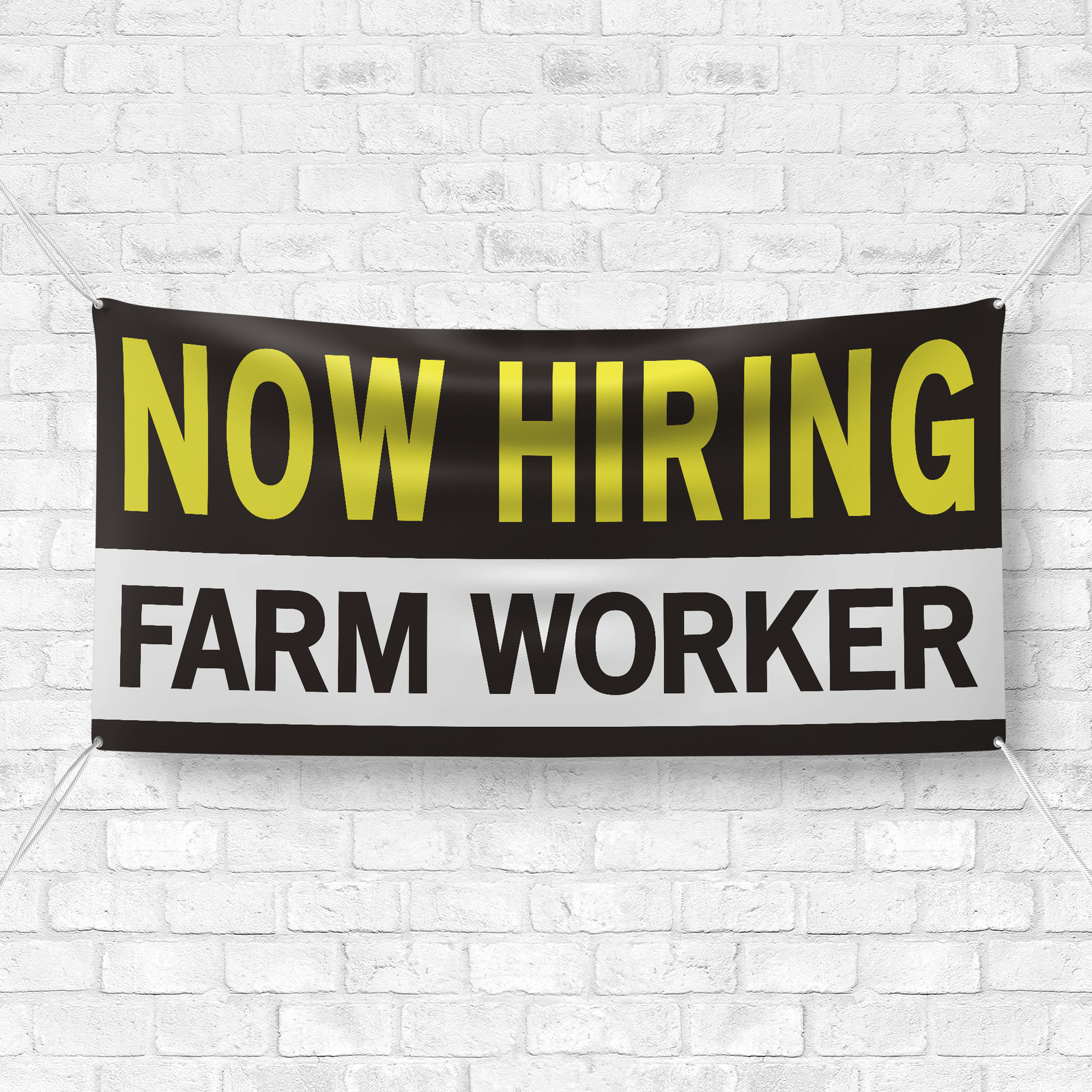 Now Hiring Farm Worker 13 oz Heavy Duty Vinyl Banner Roustabout Jobs Available