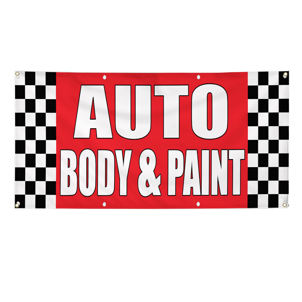 Vinyl Banner Multiple Sizes Auto Body & Paint Auto Body Shop Car Repair A
